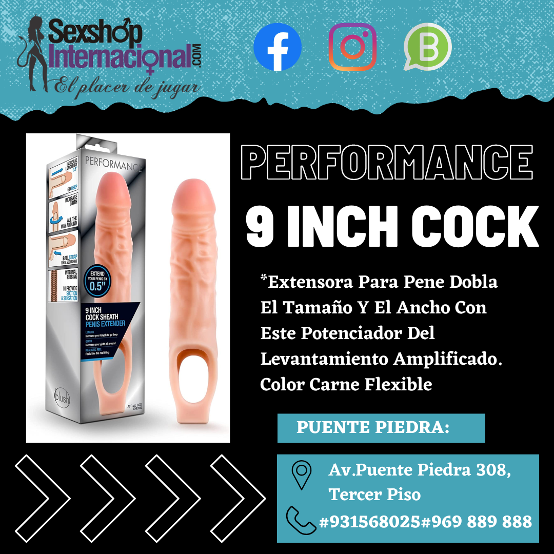 PERFORMANCE 9 INCK EXTENSORA DEL PENE SEXSHOP PTE PIEDRA